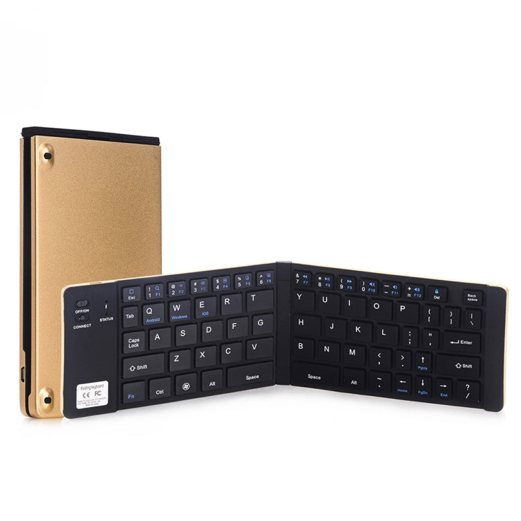 GK228 Ultra-thin Foldable Bluetooth V3.0 Keyboard, Built-in Holder, Support Android / iOS / Windows System - LYDARZ