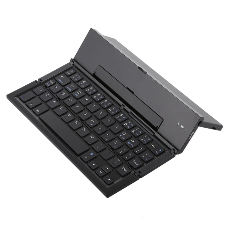 Teclado Bluetooth ultrafino GK608: plegable, con soporte integrado, compatible con Android, iOS y Windows.