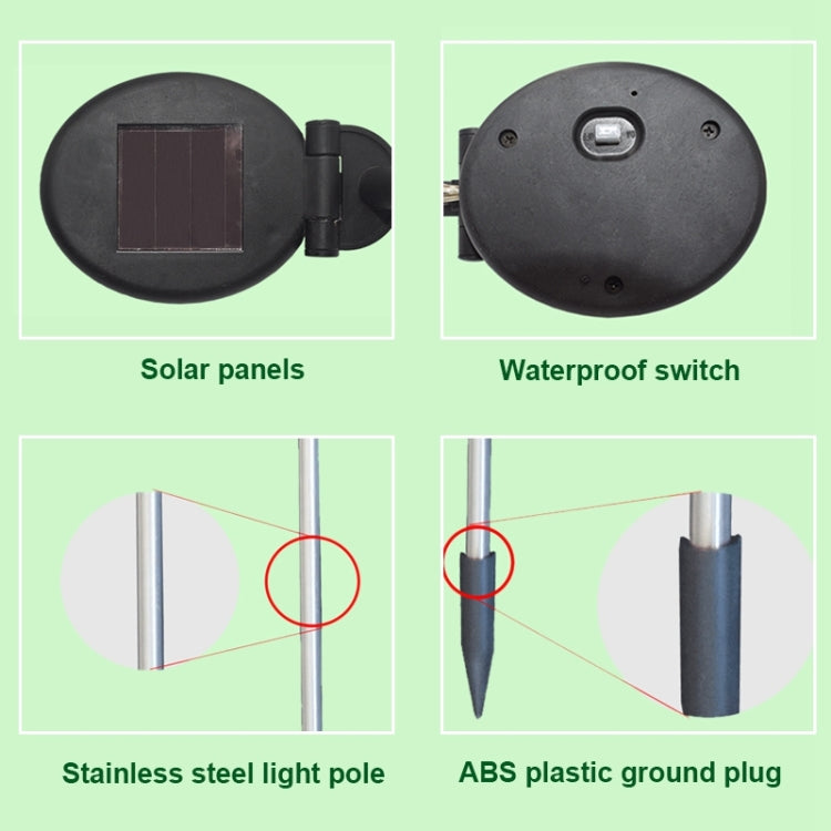 Simulated Lily Flower 4 Heads Solar Powered Outdoor IP55 Waterproof LED Decorative Lawn Lamp