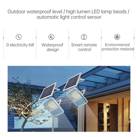 300W 734 LEDs Home Sensor Garden Light Outdoor Waterproof Solar Flood Light - LYDARZ