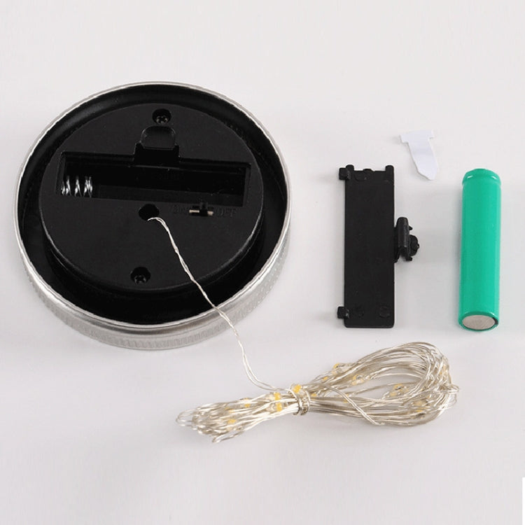 10 LEDs Solar Energy Mason Bottle Cap Pendent Lamp Outdoor Decoration Garden Light - LYDARZ