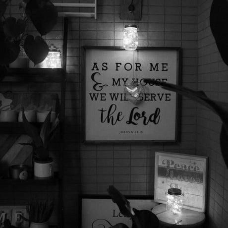 10 LEDs Solar Energy Mason Bottle Cap Pendent Lamp Outdoor Decoration Garden Light - LYDARZ