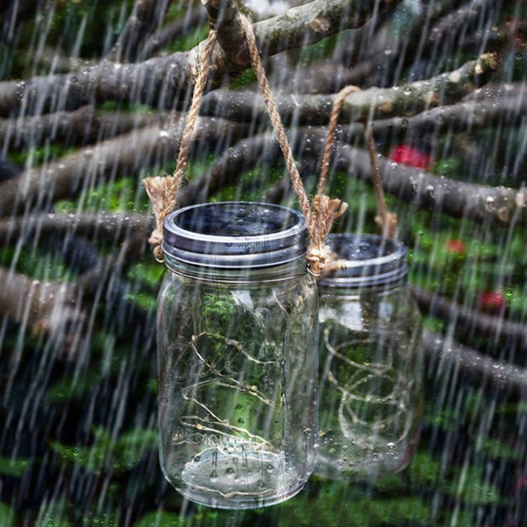 10 LEDs Solar Energy Mason Bottle Cap Pendent Lamp Outdoor Decoration Garden Light - LYDARZ