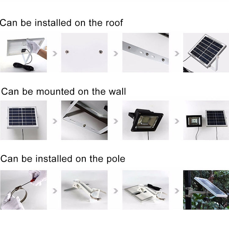 Foco solar impermeable IP67 de 30 W con 170 LED y control remoto