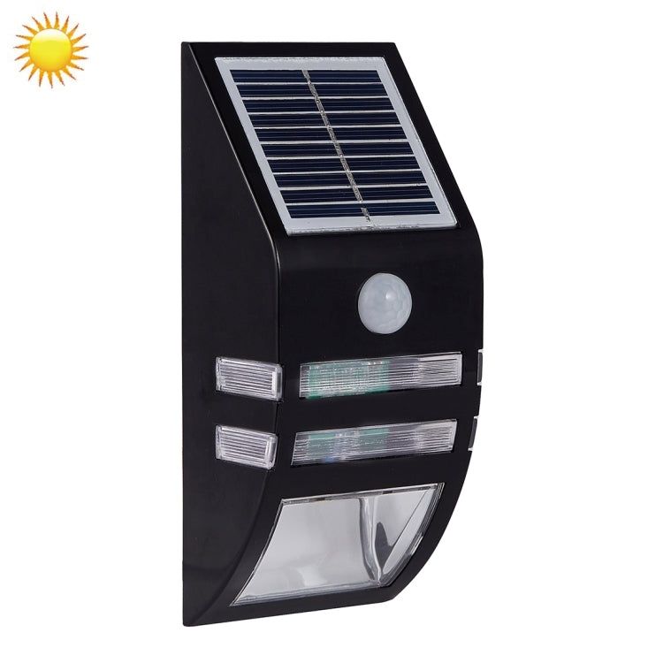 Lámpara solar de pared para exteriores de 80 LM, 6000-6500 K, con panel solar de 5 V y 0,5 W y luz blanca de 0,2 W.