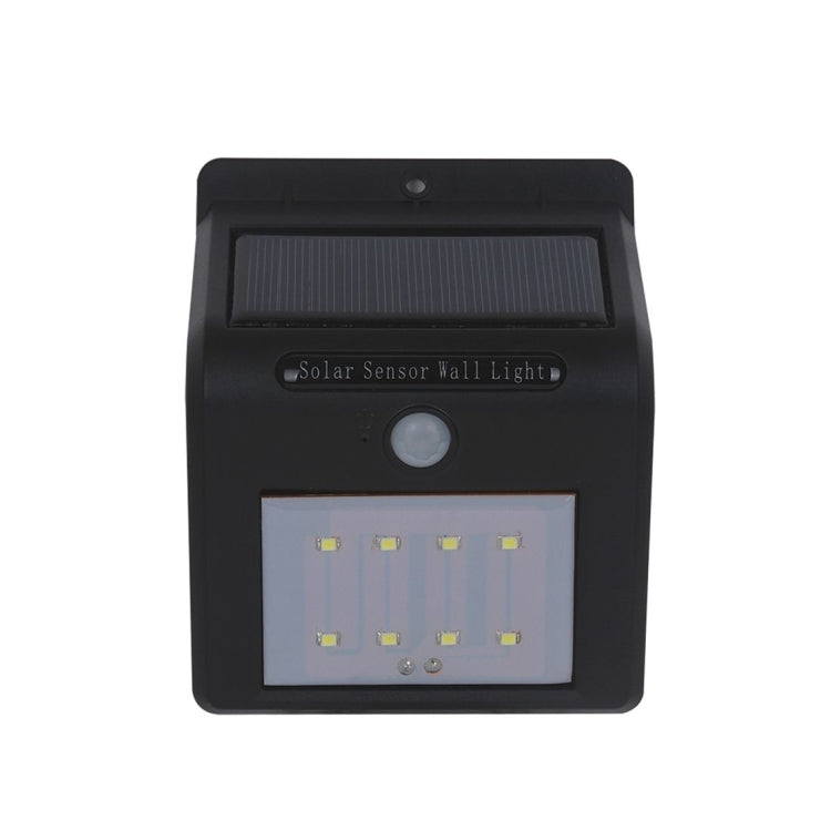 8 LEDs Solar Motion Sensor Wall Light with Solar Panel, 8 LEDs White Light - LYDARZ