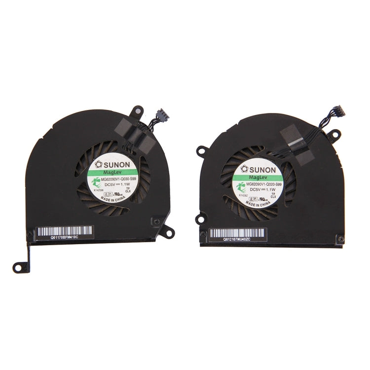 MacBook Pro 15.4" A1286 Cooling Fan Pair (Left + Right) - Compatible with 2009-2011 MB985/MC721/MC371 Models