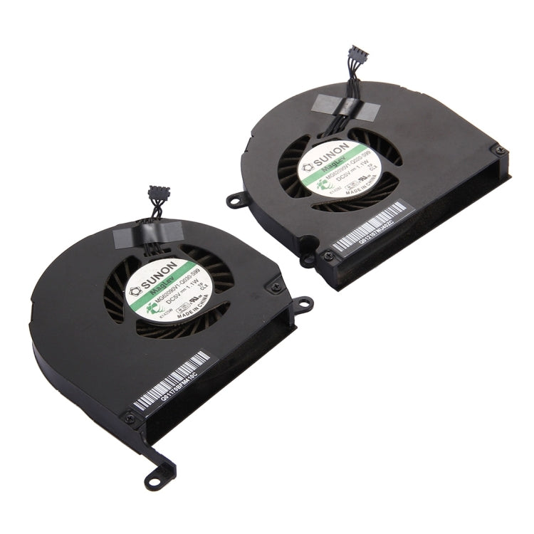 MacBook Pro 15.4" A1286 Cooling Fan Pair (Left + Right) - Compatible with 2009-2011 MB985/MC721/MC371 Models