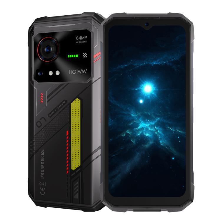 HOTWAV Hyper 7 Rugged 5G Smartphone with 8GB RAM, 256GB Storage, 10800mAh Battery, and 6.6" Display