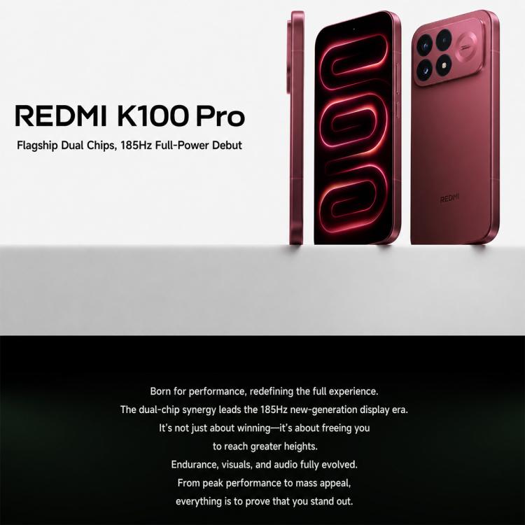 Xiaomi Redmi K100 Pro 5G | 12GB+256GB, Snapdragon 8 Elite, 6.59" Display