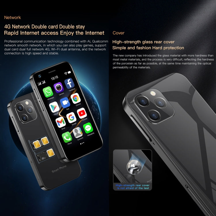XS12 Pro 3.0 inch Android 10.0 MTK6750 Octa Core, Bluetooth, WiFi, OTG, Network: 4G, Dual SIM, Support Google Play, 2GB+16GB