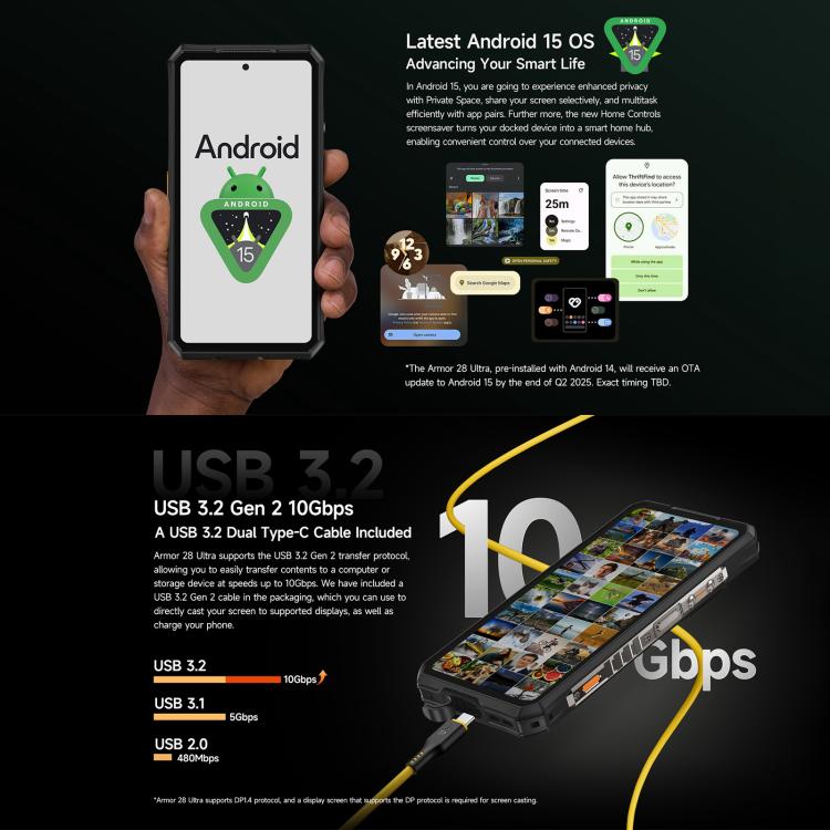 Ulefone Armor 28 Ultra Thermal Version Rugged Phone, 16GB+1TB, 10600mAh, 6.67 inch Android 14 MediaTek Dimensity 9300+