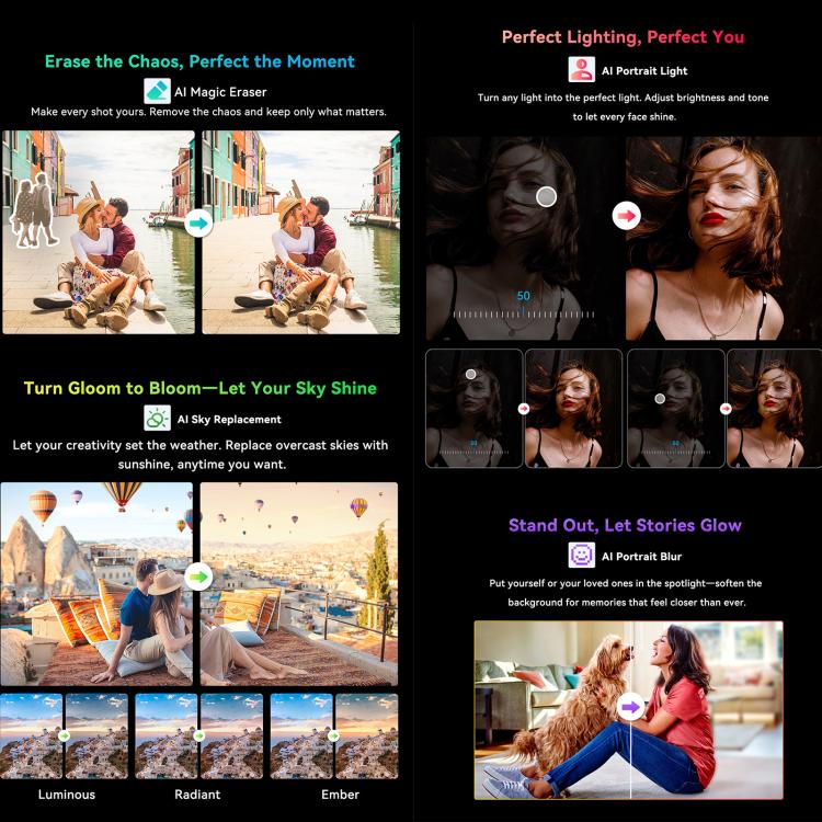 Blackview BV8200 Rugged Phone, 12GB+256GB, 6.5 inch 120Hz Main & 1.3" Secondary Display Android 14 MediaTek Helio G100