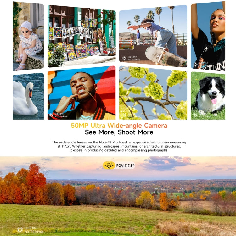 Ulefone Note 18 Pro, 6GB+256GB, Face ID & Side Fingerprint, 6.78 inch Android 14 MediaTek Helio G91