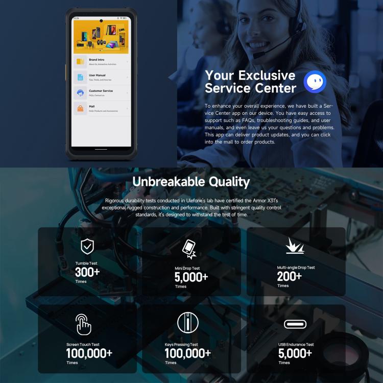 Ulefone Armor X31, 6GB+128GB, Night Vision, Rugged Phone, 6.56 inch Android 14 MediaTek Helio G91 Octa Core