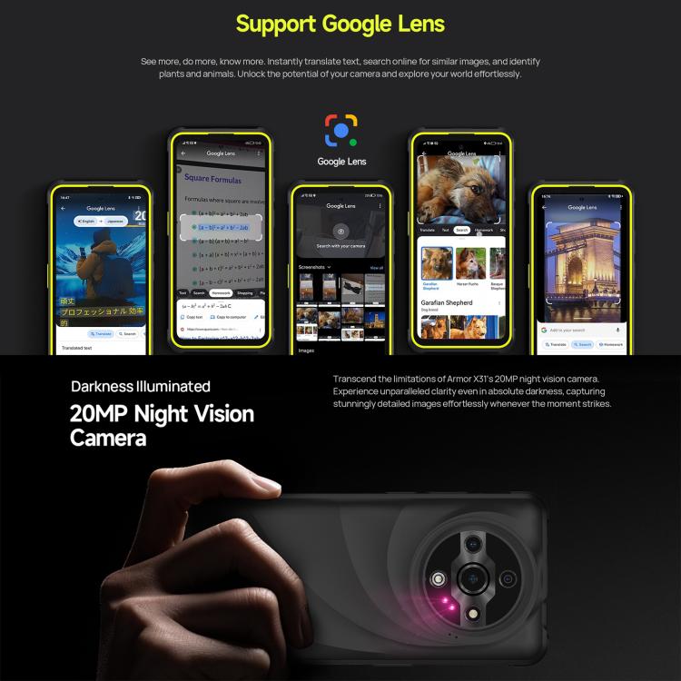 Ulefone Armor X31, 6GB+128GB, Night Vision, Rugged Phone, 6.56 inch Android 14 MediaTek Helio G91 Octa Core