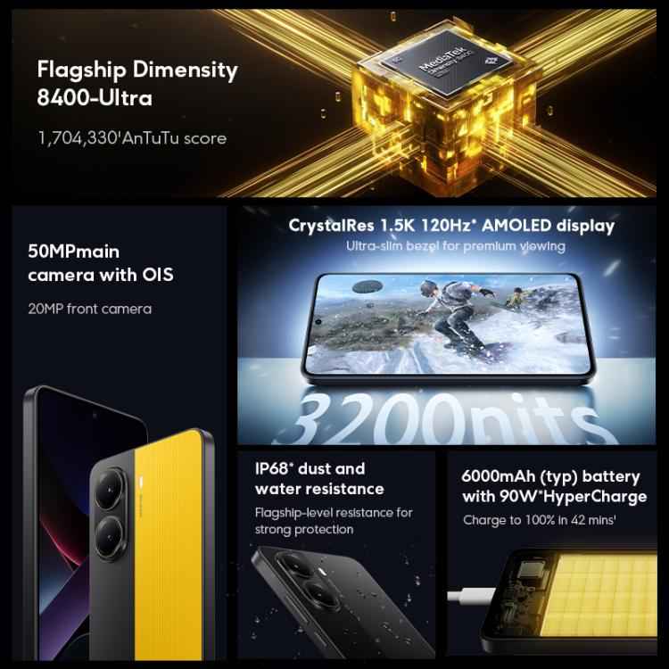 Xiaomi POCO X7 Pro 5G Global, 12GB+256GB, In-screen Fingerprint, 6.67 inch Xiaomi HyperOS 2 MediaTek Dimensity 8400-Ultra