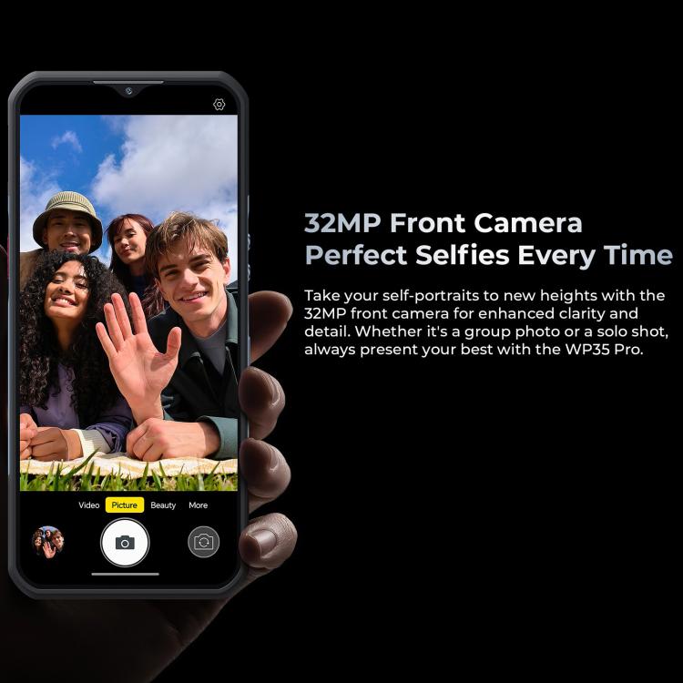 Oukitel WP35 Pro 5G Rugged Phone, 12GB+512GB, 6.6 inch, 11000mAh battery, 1460 hours standby time, MediaTek Dimensity 6300