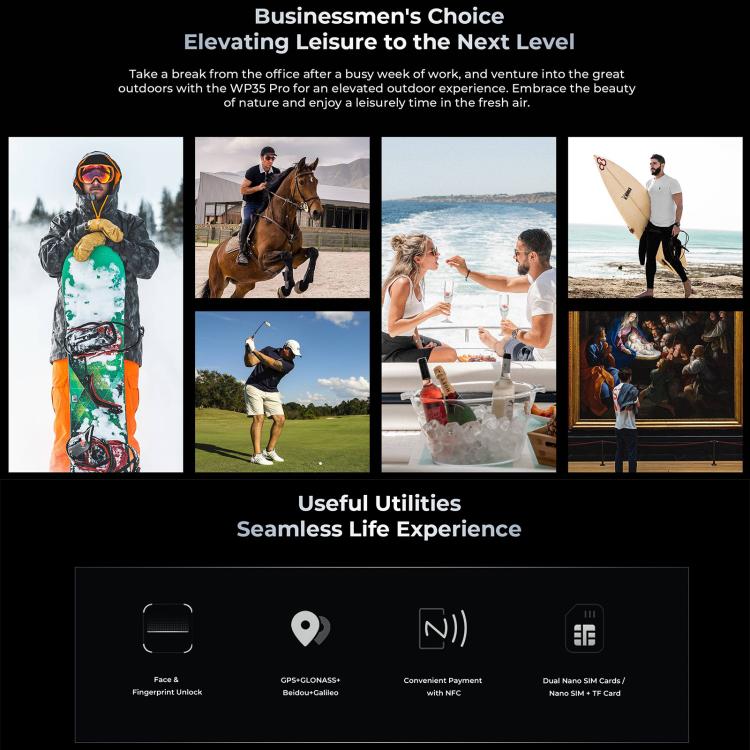 Oukitel WP35 Pro 5G Rugged Phone - 12GB+512GB, 6.6" MediaTek Dimensity 6300, NFC, OTG, 5G Connectivity