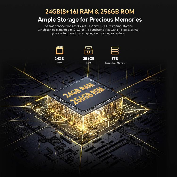 Oukitel WP23 Plus Rugged Phone, 8GB+256GB, 6.52 inch, 1200 hours standby time, Android 14.0 Unisoc T606 Octa-core