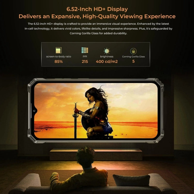 Oukitel G1 Rugged Phone - 6GB RAM, 256GB Storage, Fingerprint ID, 6.52" Android 14, T606 Octa Core, NFC, OTG, 4G Network