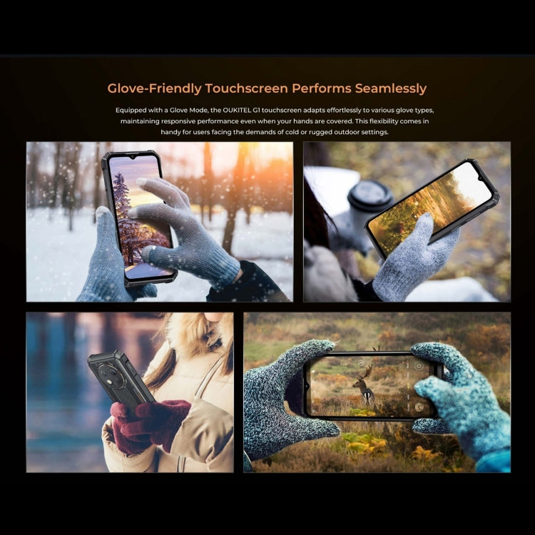 Oukitel G1 Rugged Phone, 6GB+256GB, Fingerprint Identification, 6.52 inch Android 14 T606 Octa Core