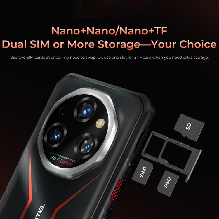 Teléfono robusto Oukitel WP55 5G: 12 GB + 256 GB, cámara de 108 MP, MediaTek Dimensity 7025, NFC, OTG