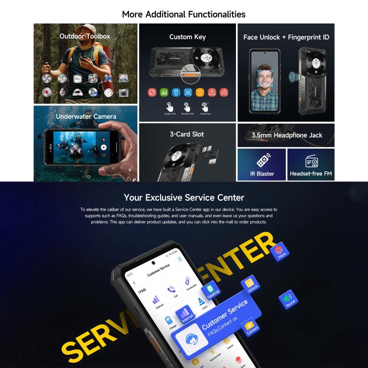 Teléfono Ulefone Armor 28 Pro - 16 GB + 512 GB, visión nocturna, batería de 10600 mAh, pantalla de 6,67 pulgadas, Android 15, red 5G, MediaTek Dimensity 7300