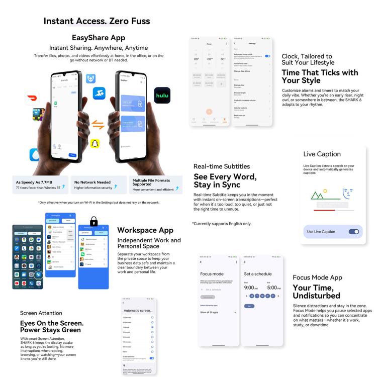 Blackview SHARK 6 5G, 8GB+128GB, 6.88 inch, 120Hz Display, Android 15, Unisoc UMS9620 T8100