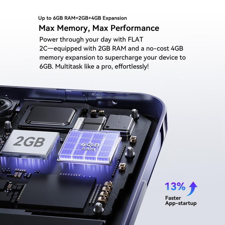 Blackview Oscal FLAT 2C 4G, 2GB+64GB, 6.56 inch Android 14 Unisoc SC9863A T603 Octa Core