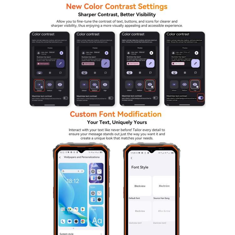 Blackview Oscal Marine 2 - 8GB RAM, 256GB Storage, 6.56 inch Display, Android 15, Unisoc UMS9230E T615 Octa Core, 4G Network, OTG, NFC