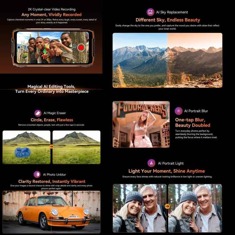 Blackview Oscal Pilot 3 5G Rugged Phone, 12GB+256GB, Night Vision Camera, 7500mAh, 6.56 inch Android 15 MediaTek Dimensity 6300