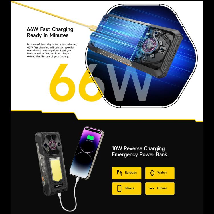 Ulefone Armor 30, 12GB+512GB, Night Vision, IP68/IP69K Rugged Phone, 6.95 inch Android 15 MediaTek Helio G100 Octa Core, Network: 4G, NFC, OTG, Armor 30