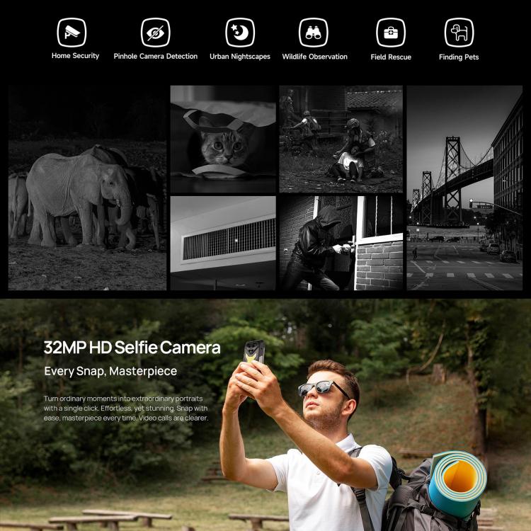 Ulefone Armor 34 Pro, 16GB+512GB, Night Vision, IP68/IP69K Rugged Phone, 6.95 inch Android 15 MediaTek Dimensity 7300 Octa Core, Network: 5G, NFC, OTG, Armor 34 Pro