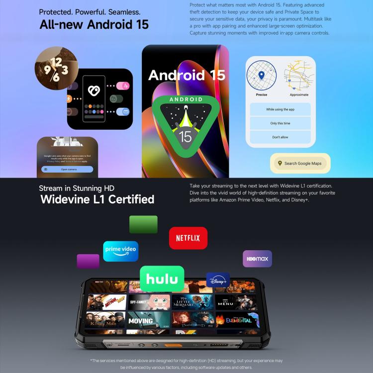 Ulefone Armor 34 Pro, 16GB+512GB, Night Vision, IP68/IP69K Rugged Phone, 6.95 inch Android 15 MediaTek Dimensity 7300 Octa Core, Network: 5G, NFC, OTG, Armor 34 Pro