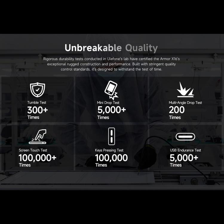Teléfono robusto Ulefone Armor X16 | 6 GB + 128 GB, visión nocturna, IP68/IP69K, 6,56 pulgadas, Android 15, MediaTek Helio G91, 4G, NFC, OTG