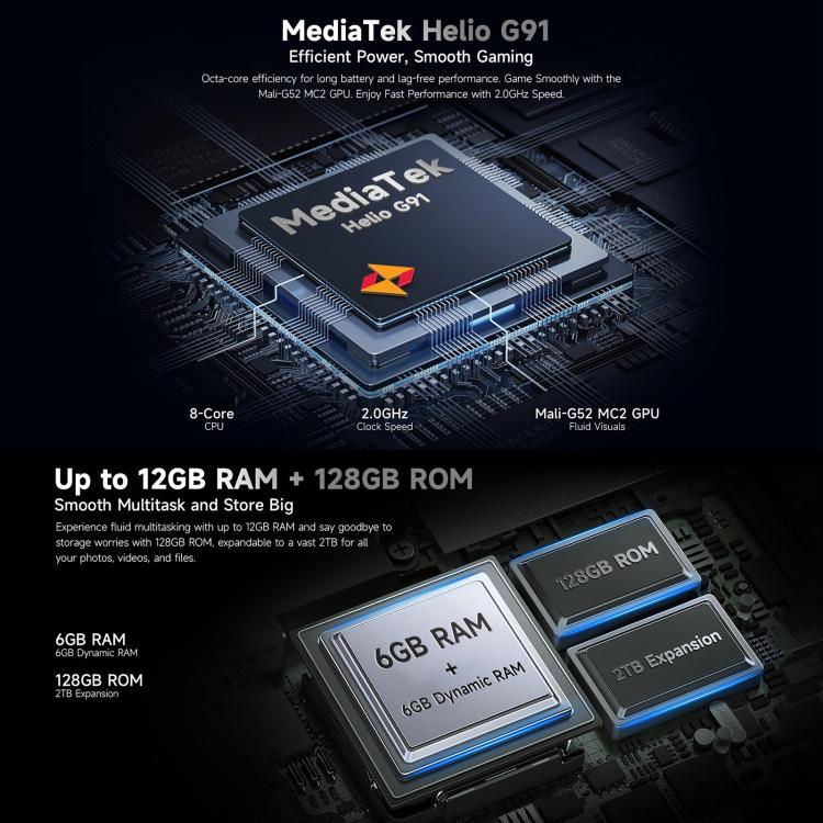 Teléfono robusto Ulefone Armor X16 | 6 GB + 128 GB, visión nocturna, IP68/IP69K, 6,56 pulgadas, Android 15, MediaTek Helio G91, 4G, NFC, OTG