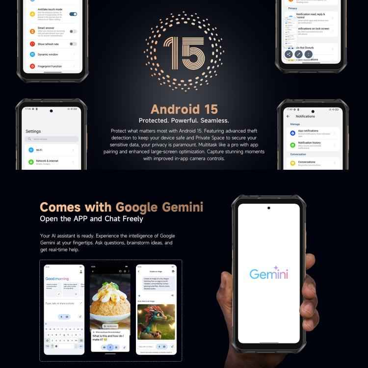Ulefone Armor X16 Pro 5GB, 16GB+256GB, Night Vision, IP68/IP69K Rugged Phone, 6.56 inch Android 15 MediaTek Dimensity 6300