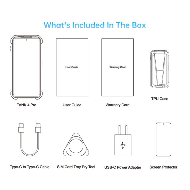 Unihertz Tank 4 Pro 5G Projector Rugged Phone, 16GB+512GB, Night Vision, 6.73 inch Android 13 Dimensity 8300 Octa Core