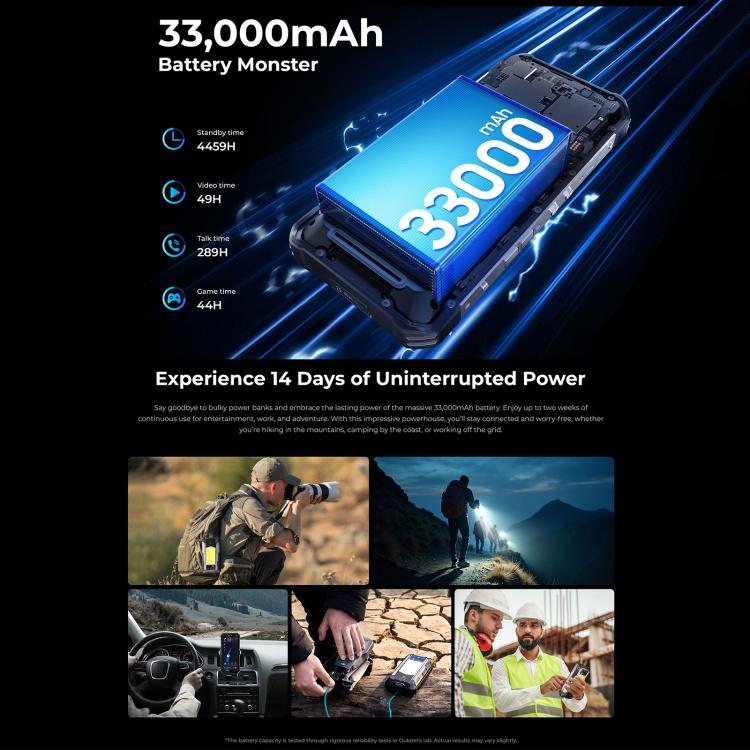 Teléfono robusto Oukitel WP100 TITAN 5G con telémetro láser, 12 GB + 512 GB, cámara de 200 MP, pantalla de 6,8 pulgadas, Android 14, MediaTek Dimensity 7300