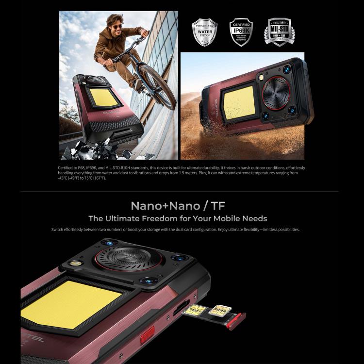 Oukitel WP56 Rugged Phone, 12GB+512GB, 108MP Camera, Fingerprint Identification, 6.8 inch Android 15 MTK Dimensity 7050 Octa Core