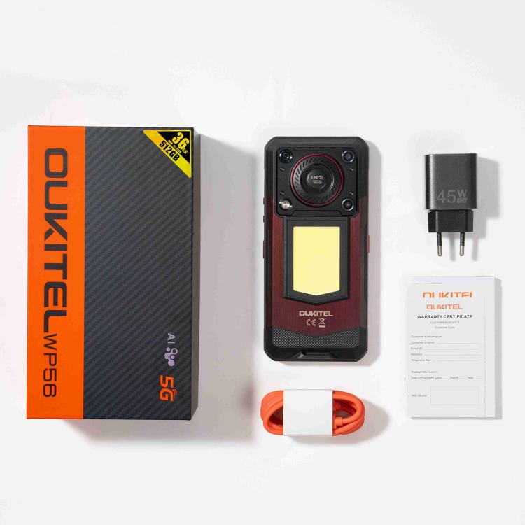 Oukitel WP56 Rugged Phone, 12GB+512GB, 108MP Camera, Fingerprint Identification, 6.8 inch Android 15 MTK Dimensity 7050 Octa Core