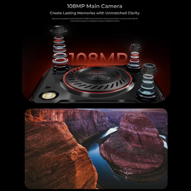 Oukitel WP56 Rugged Phone, 12GB+512GB, 108MP Camera, Fingerprint Identification, 6.8 inch Android 15 MTK Dimensity 7050 Octa Core