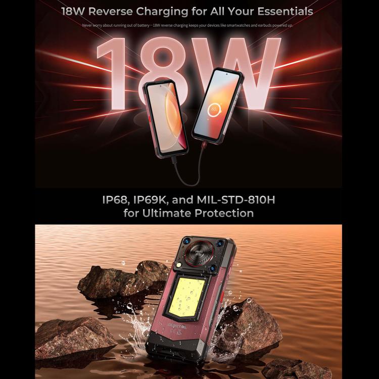 Oukitel WP56 Rugged Phone, 12GB+512GB, 108MP Camera, Fingerprint Identification, 6.8 inch Android 15 MTK Dimensity 7050 Octa Core