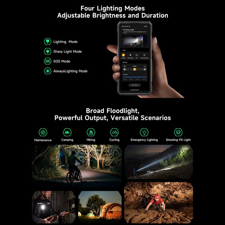 Teléfono robusto Ulefone Armor 33 - 12 GB + 512 GB, pantalla de 6,95 pulgadas, Android 15, MediaTek Helio G100, 4G, OTG, NFC, luz LED