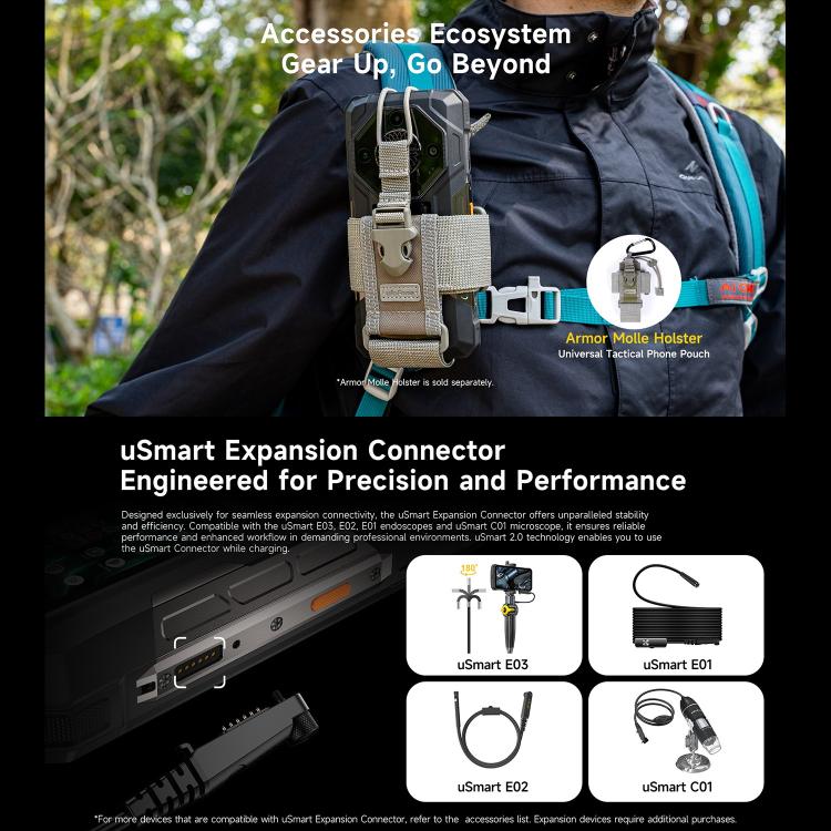 Ulefone Armor 33 Pro 5G Rugged Phone, 16GB+512GB, Night Vision, 6.95 inch + 3.4 inch Dual Screen Android 14 MediaTek Dimensity 7300X Octa Core