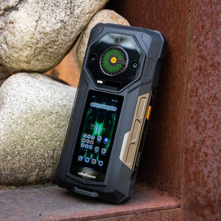 Teléfono robusto Ulefone Armor 33 Pro con 16 GB + 512 GB, visión nocturna, 5G, pantalla dual, Android 14, MediaTek Dimensity 7300X