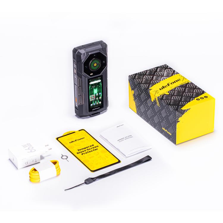 Teléfono robusto Ulefone Armor 33 Pro con 16 GB + 512 GB, visión nocturna, 5G, pantalla dual, Android 14, MediaTek Dimensity 7300X
