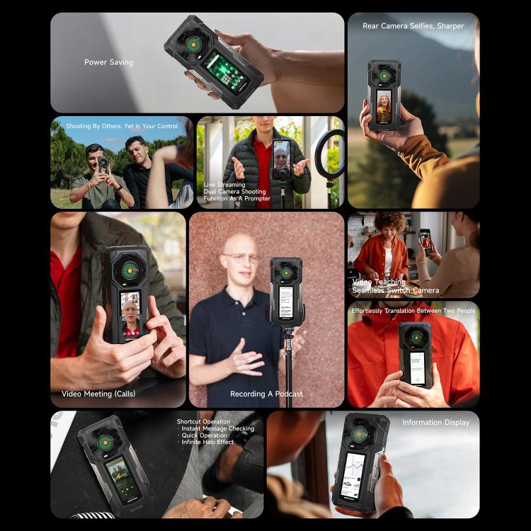 Ulefone Armor 33 Pro 5G Rugged Phone, 16GB+512GB, Night Vision, 6.95 inch + 3.4 inch Dual Screen Android 14 MediaTek Dimensity 7300X Octa Core