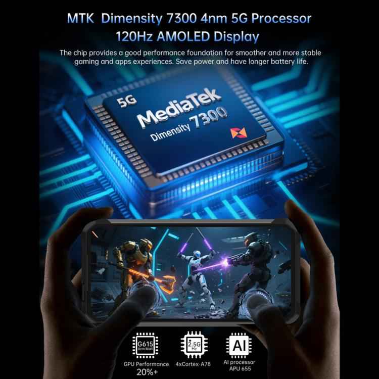 Unihertz 8849 Tank 4 5G Rugged Phone, 12GB+512GB,11,600 mAh battery, 6.78 inch Android 14 Dimensity 7300 Octa Core